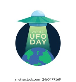 vector graphic of World UFO Day ideal for World UFO Day celebration.