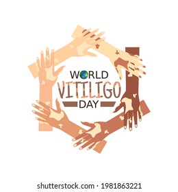 vector graphic of world vitiligo day good for world vitiligo day celebration. flat design. flyer design.flat illustration.