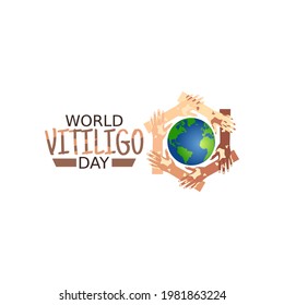 vector graphic of world vitiligo day good for world vitiligo day celebration. flat design. flyer design.flat illustration.