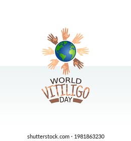 vector graphic of world vitiligo day good for world vitiligo day celebration. flat design. flyer design.flat illustration.