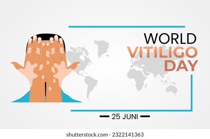 vector graphic of world vitiligo day good for world vitiligo day celebration. flat design.flat illustration.