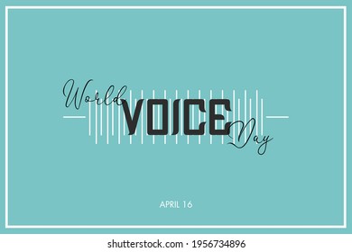 vector graphic of world voice day good for world voice day celebration. flat design. flyer design.flat illustration.