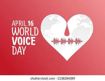vector graphic of world voice day good for world voice day celebration. flat design. flyer design.flat illustration.