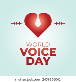 vector graphic of World Voice Day ideal for World Voice Day celebration.