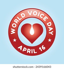 Gráfico vectorial del Día Mundial de la Voz ideal para la celebración del Día Mundial de la Voz.
