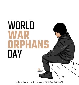 vector graphic of world war orphans day good for world war orphans day celebration. flat design. flyer design.flat illustration.