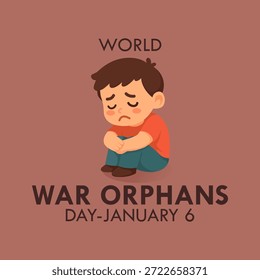 Vector graphic of World War Orphans Day ideal for World War Orphans Day celebration.
