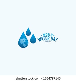 vector graphic of world water day good for world water day celebration. flat design. flyer design.flat illustration.	