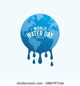 gráfico vectorial del día mundial del agua bueno para la celebración del Día Mundial del Agua. diseño plano. diseño de volante.ilustración plana.	
