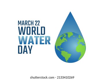vector graphic of world water day good for world water day celebration. flat design. flyer design.flat illustration.