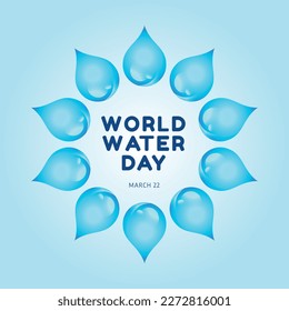 vector graphic of world water day good for world water day celebration. flat design. flyer design.flat illustration.