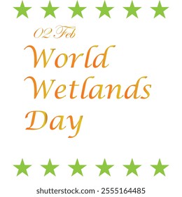 vector graphic of world wetlands day good for world wetlands day celebration. flat design. flyer design.