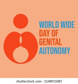 vector graphic of World Wide Day of Genital Autonomy good for national World Wide Day of Genital Autonomy celebration. flat design. flyer design.flat illustration.