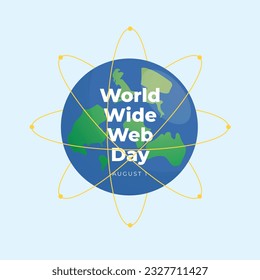 vector graphic of World Wide Web Day good for World Wide Web Day celebration. flat design. flyer design.flat illustration.