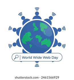 vector graphic of World Wide Web Day ideal for World Wide Web Day celebration.