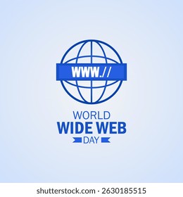 Vector graphic of World Wide Web Day for World Wide Web Day celebration.