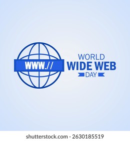 Vector graphic of World Wide Web Day for World Wide Web Day celebration.