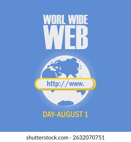 vector graphic of World Wide Web Day, ideal for World Wide Web Day celebration.
