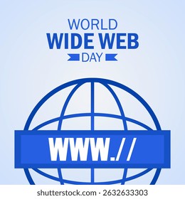 vector graphic of World Wide Web Day ideal for World Wide Web Day celebration