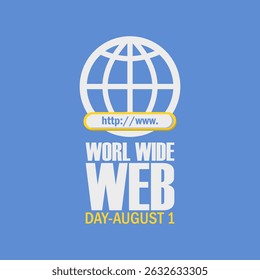 vector graphic of World Wide Web Day ideal for World Wide Web Day celebration