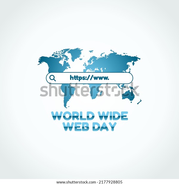 vector graphic of world wide web day good\
for world wide web day celebration. flat design. flyer design.flat\
illustration.