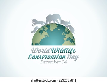 vector graphic of world wildlife conservation day good for world wildlife conservation day celebration. flat design. flyer design.flat illustration.