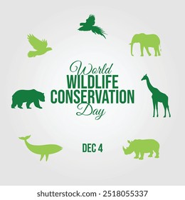 vector graphic of World Wildlife Conservation Day ideal for World Wildlife Conservation Day celebration.