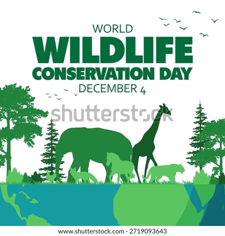 vector graphic of World Wildlife Conservation Day ideal for World Wildlife Conservation Day celebration