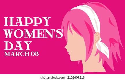 Vector graphic of world women's day good for world women's day celebration. flat design. flyer design.flat illustration.