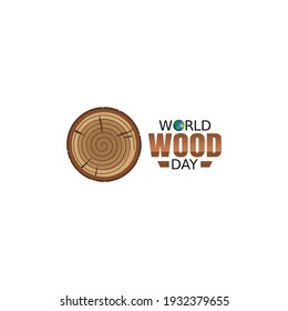 vector graphic of world wood day good for world wood day celebration. flat design. flyer design.flat illustration.
