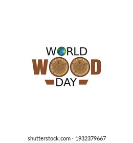 vector graphic of world wood day good for world wood day celebration. flat design. flyer design.flat illustration.