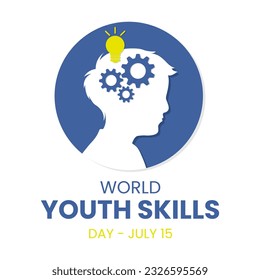 Vector Graphic of World Youth Skills Day is observed every year on 15 July around the world