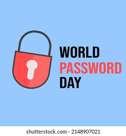 vector graphic of worldpassword day good for national worldpassword day celebration. flat design. flyer design.flat illustration.