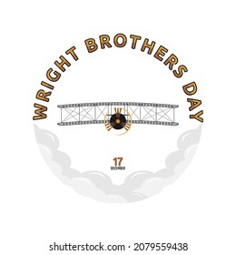 Vector Graphic Of Wright Brothers Day Good For Wright Brothers Day Celebration. Flat Design. Flyer Design.flat Illustration.