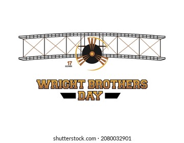 vector graphic of wright brothers day good for wright brothers day celebration. flat design. flyer design.flat illustration.