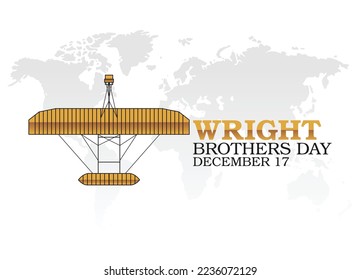 vector graphic of wright brothers day good for wright brothers day celebration. flat design. flyer design.flat illustration.