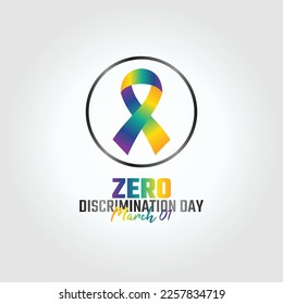 vector graphic of zero discrimination day good for zero discrimination day celebration. flat design. flyer design.flat illustration.