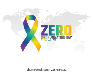gráfico vectorial del día de discriminación cero, bueno para la celebración del día de la discriminación cero. diseño plano. diseño de volante.ilustración plana.