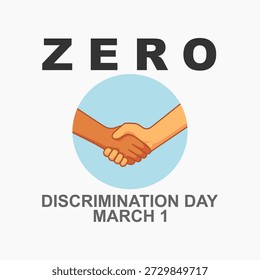 Gráfico de Vector del Día de la Cero Discriminación ideal para la celebración del Día de la Cero Discriminación.