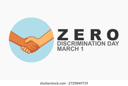 Gráfico de Vector del Día de la Cero Discriminación ideal para la celebración del Día de la Cero Discriminación.
