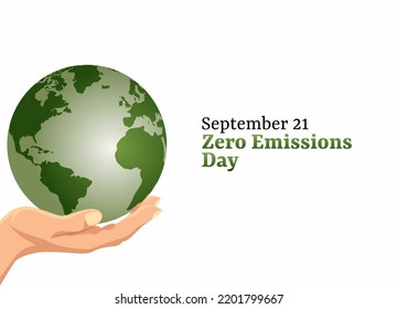 vector graphic of zero emissions day good for zero emissions day celebration. flat design. flyer design.flat illustration.
