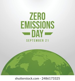 vector graphic of Zero Emissions Day ideal for Zero Emissions Day celebration.
