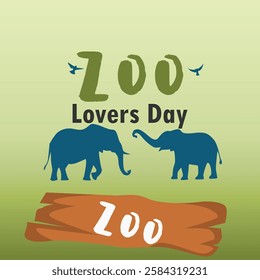 vector graphic of Zoo Lovers Day ideal for National Zoo Lovers Day celebration.