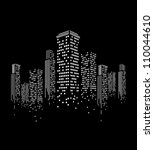 vector of graphical urban cityscape