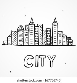 Vektorgrafik des städtischen Stadtbildes