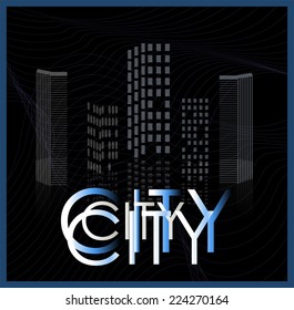 vector of graphical urban cityscape art illustration