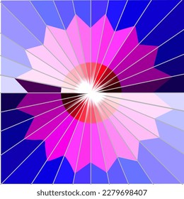 Vector graphics. Abstract background. Spectra of colors in red, pink and blue tones - from light pink to dark red, from light pink to purple, from light blue to dark blue.