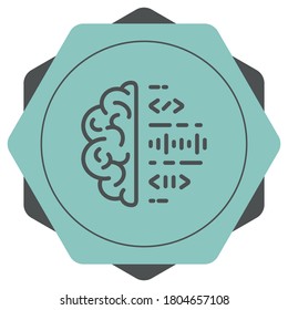 
Vector graphics . artificial intelligence brain.