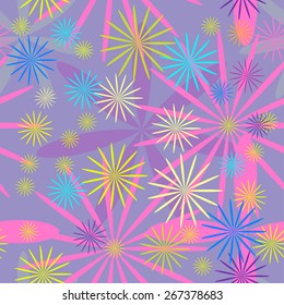Vector graphics, artistic, stylized  seamless pattern with the image of stars. original print fabric design, wallpaper, packaging