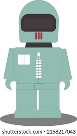 vector graphics astronaut on a light background icon